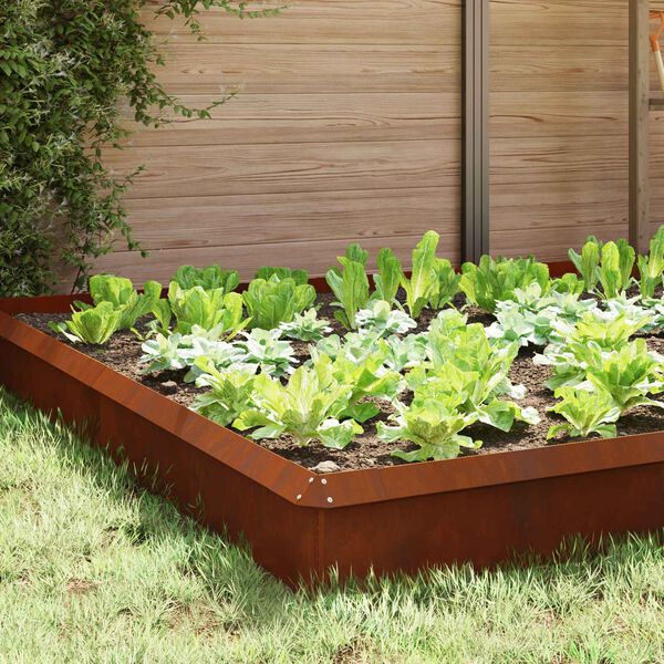 vidaXL Schneckenzauns 16 pcs Rostig Wetterfeststahl