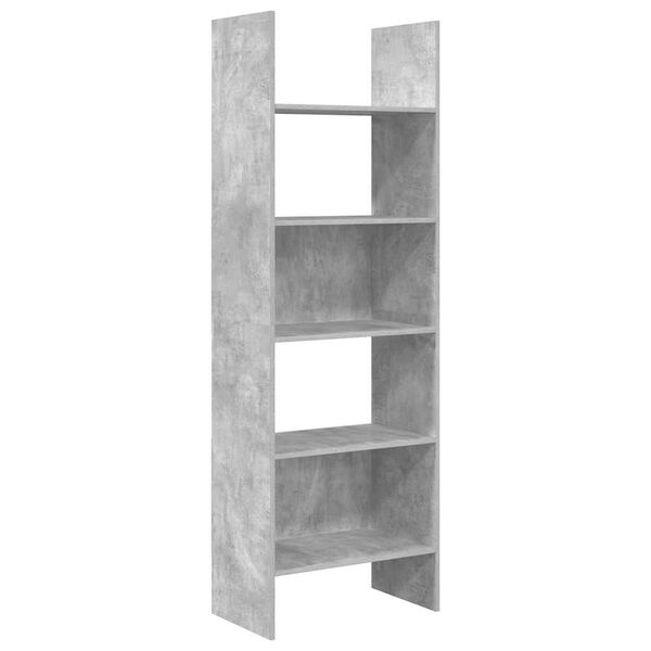 vidaXL Bücherregal Betongrau 60x35x180 cm Holzwerkstoff