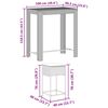 vidaXL 5-tlg. Gartenbar-Set mit Kissen Braun Poly Rattan