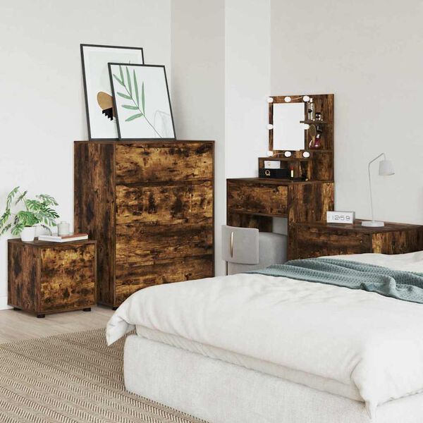 vidaXL Badezimmerschrank Ger&auml;ucherte Eiche 40,5 x 40 x 44 cm