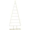 vidaXL Metall Weihnachtsbaum Gold 180 cm Pulverbeschichteter Stahl