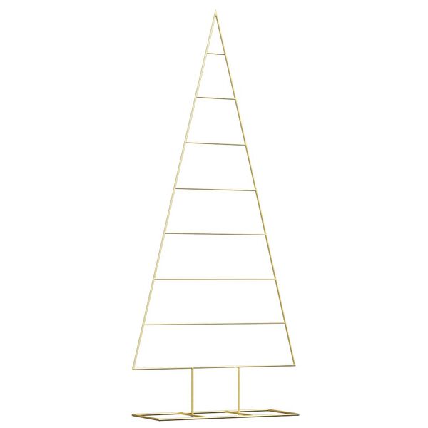 vidaXL Metall Weihnachtsbaum Gold 180 cm Pulverbeschichteter Stahl
