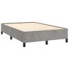 vidaXL Boxspringbett mit Matratze & LED Hellgrau 120x190 cm Samt