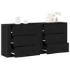vidaXL Sideboard Schwarz Eichen-Optik 160 x 33 x 70 cm Holzwerkstoff