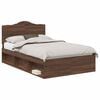 vidaXL Bettrahmen Braun Eichen-Optik 120 x 190 cm Massives Kiefernholz