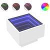 vidaXL Nachttisch mit Infinity-LED Wei&szlig; 40x40x30 cm