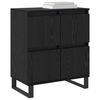 vidaXL Sideboard 2 pcs Schwarz Eichen-Optik 60 x 35 x 70 cm