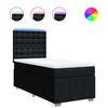 vidaXL Boxspringbett mit Matratze Schwarz 80x200 cm Stoff