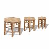 vidaXL Gartenhocker 3 Stk. Bambus
