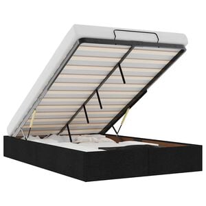 vidaXL Ottoman-Bett ohne Matratze Schwarz 120x190 cm Stoff