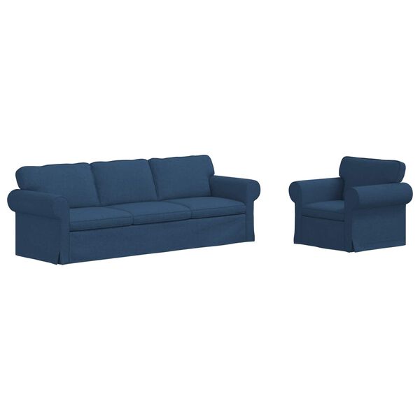 vidaXL Sofa 2 pcs Blau Gesamtabmessungen: 245 x 82 x 80 cm (B x T x H)