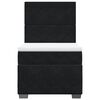 vidaXL Boxspringbett mit Matratze Schwarz 90x190 cm Samt