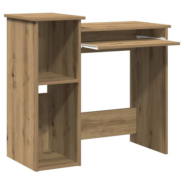 vidaXL Schreibtisch mit Regal Artisan-Eiche 84x40x78cm Holzwerkstoff