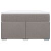 vidaXL Boxspringbett mit Matratze Taupe 120x190 cm Stoff