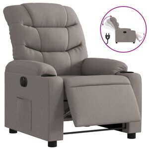 vidaXL Relaxsessel Elektrisch Taupe Stoff