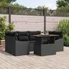 vidaXL Garten Essgruppe mit Kissen Schwarz und Braun 100 x 55 x 73 cm