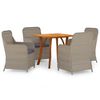 vidaXL 5-tlg. Garten-Essgruppe Braun