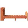 vidaXL Massivholzbett mit Regal ohne Matratze Wachsbraun 100x200 cm