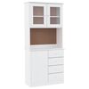 vidaXL Highboard ALTA Wei&szlig; 77x35x165 cm Massivholz Kiefer