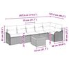 vidaXL Garten-Sofa-Set 7 pcs Schwarz und Wei&szlig;