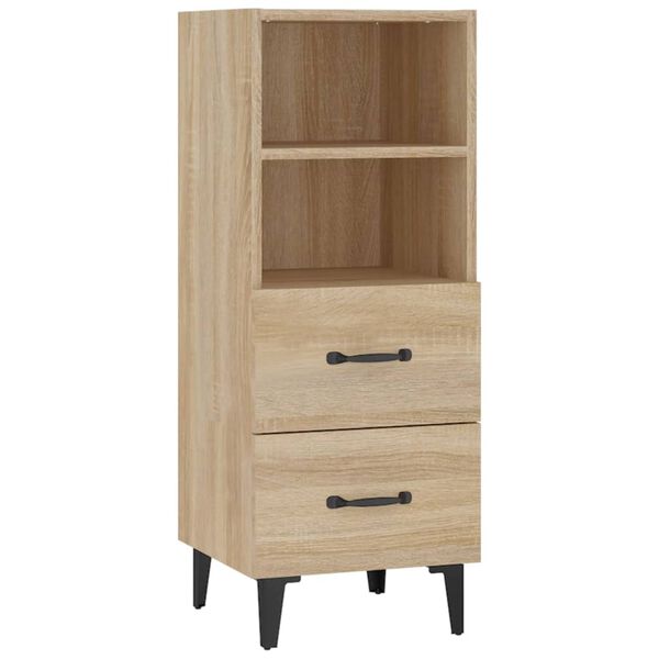 vidaXL Sideboard Sonoma-Eiche 34,5x34x90 cm Holzwerkstoff