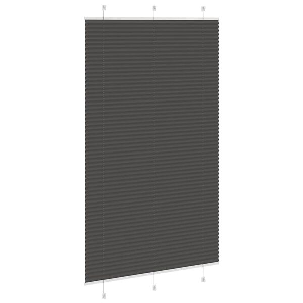 vidaXL Plissee Schwarz 120x200 cm Stoffbreite 119,4 cm Polyester