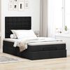 vidaXL Ottoman-Bett mit Matratze & LEDs Schwarz 120x190 cm Stoff