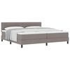 vidaXL Boxspringbett mit Matratze Taupe 200 x 200 cm Stoff