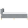 vidaXL Boxspringbett mit Matratze Hellgrau 200 x 90 cm Stoff