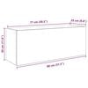 vidaXL Bad-Wandschrank Betongrau 80x25x30 cm Holzwerkstoff