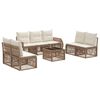 vidaXL Gartensofa-set 8 pcs Beige und Cremewei&szlig; Poly-Rattan