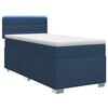 vidaXL Boxspringbett mit Matratze und LED Blau 100 x 200 cm Stoff