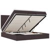 vidaXL Ottoman-Bett mit Matratze Dunkelbraun 180x200 cm Stoff