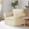 vidaXL Sofa 60cm Creme Metall