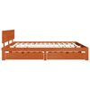 vidaXL Bettrahmen Wachsbraun 180 x 200 cm Massivholz Kiefer