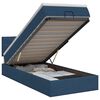vidaXL Ottoman Bett mit Matratze mit Kopfteil Blau 100 x 200 cm Stoff
