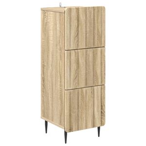 vidaXL Schubladenschrank Sonoma-Eiche 33 x 34,5 x 92 cm Holzwerkstoff