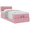 vidaXL Ottoman-Bett mit Matratze Rosa 90x190 cm Samt
