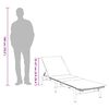 vidaXL Sonnenliege mit Auflage Hellgrau Poly Rattan