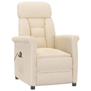 vidaXL Massagesessel Beige Mikrofasergewebe