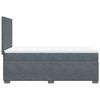 vidaXL Boxspringbett mit Matratze Dunkelgrau 90x200 cm Samt