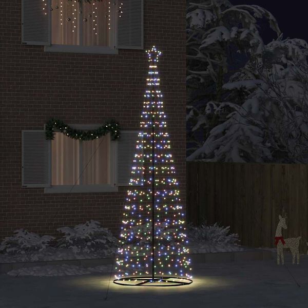 vidaXL LED-Weihnachtsbaum mit 800 LEDs Mehrfarbig 400 cm Eisen