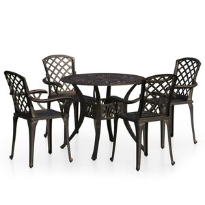 vidaXL 5-tlg. Bistro-Set Aluminiumguss Bronzen
