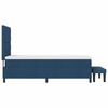 vidaXL Boxspringbett mit Matratze mit Kopfteil Blau 90 x 190 cm Stoff