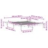 vidaXL Bettgestell mit Nachttischen Natur 200 x 210 cm