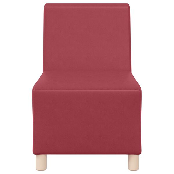 vidaXL | Modulares Armfreies Sofa | Weinrot 55 x 74 x 82 cm Kunstleder