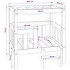 vidaXL Hundebett Wei&szlig; 65,5x50,5x70 cm Massivholz Kiefer