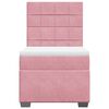 vidaXL Boxspringbett mit Matratze Rosa 90x190 cm Samt