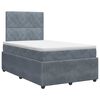 vidaXL Boxspringbett mit Matratze Dunkelgrau 120 x 190 cm Samt