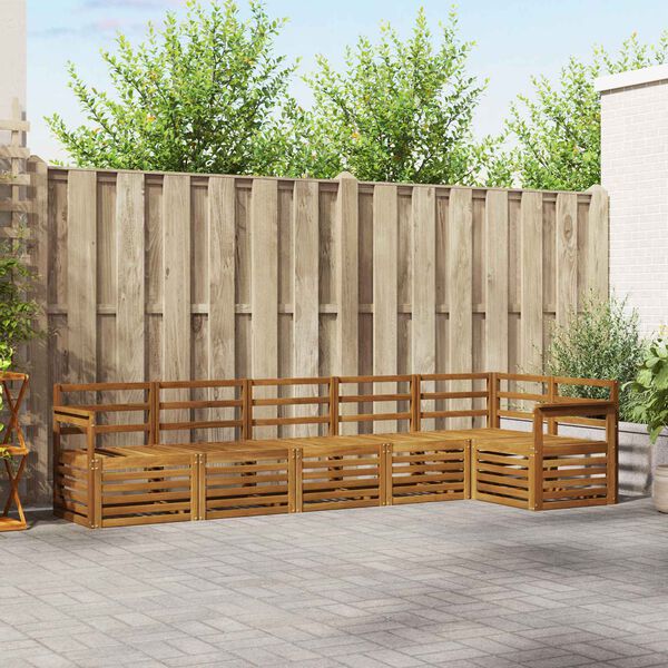 vidaXL Sofagarnituren 6 pcs Natur Massivholz Akazie